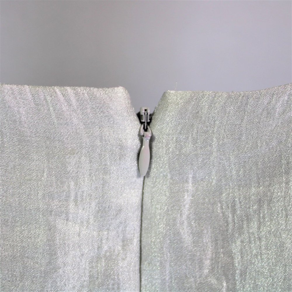 London Time | Silver Layered Ruffle Dress - Picture 6 of 7